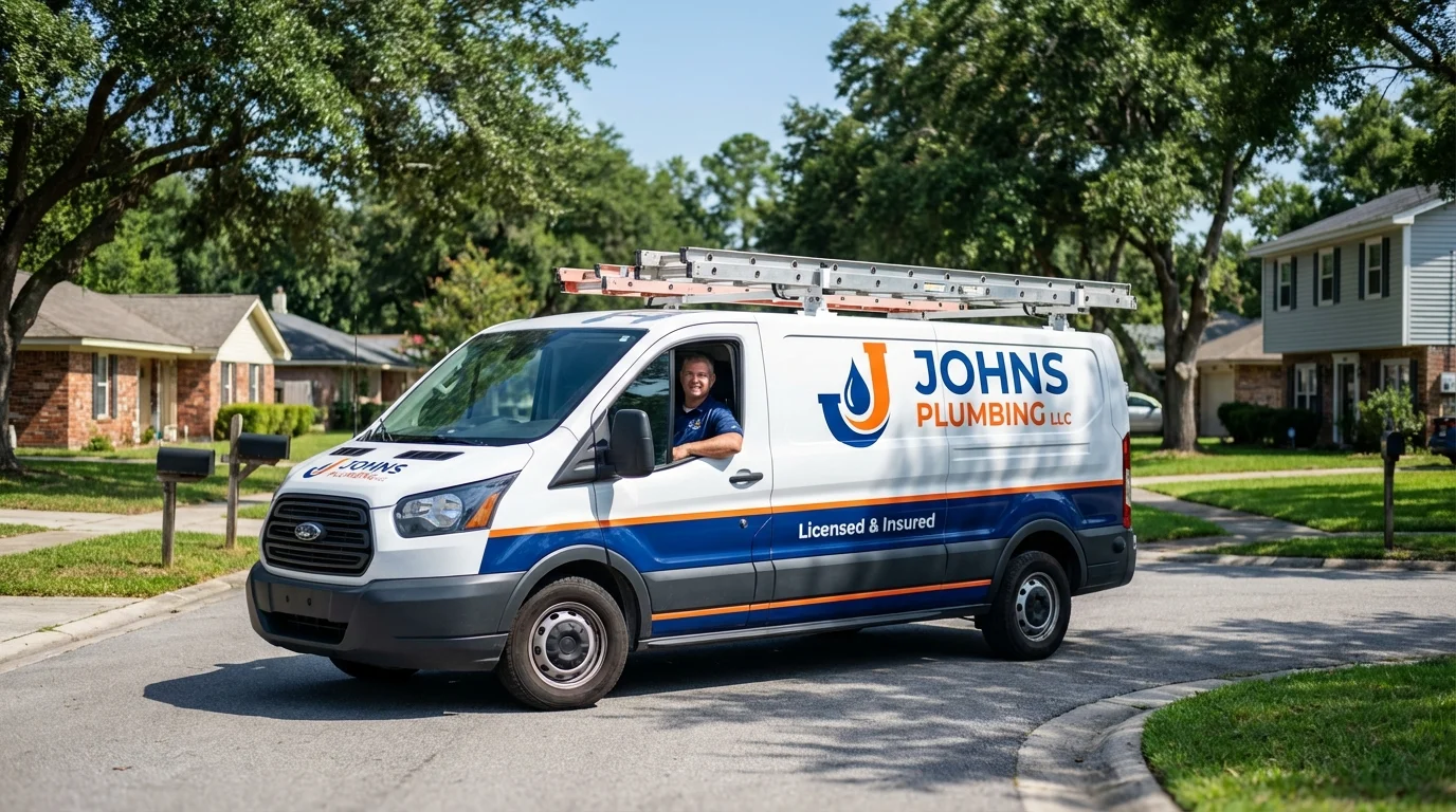 Johns Plumbing LLC service van in Royal City, WA