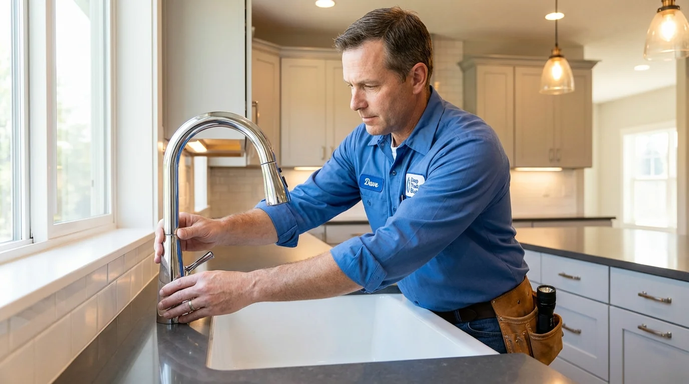 Kitchen faucet installation by Johns Plumbing LLC in Royal City